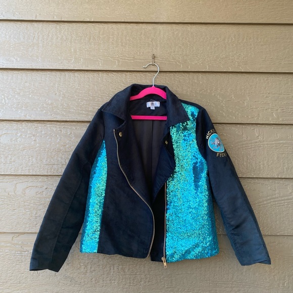 D-Signed Disney Descendants 3 Faux Suede Moto Jacket, Girls size M( 10/12) - Picture 6 of 14